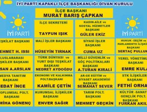 İYİ Parti Kapaklı İlçe Teşkilatı Yeni Divan Kurulunu Belirledi
