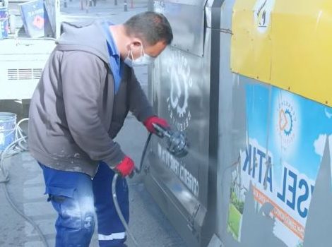 Çerkezköy Belediyesi’nden Kent Estetiğine Dokunuş: Konteynerler Yenileniyor