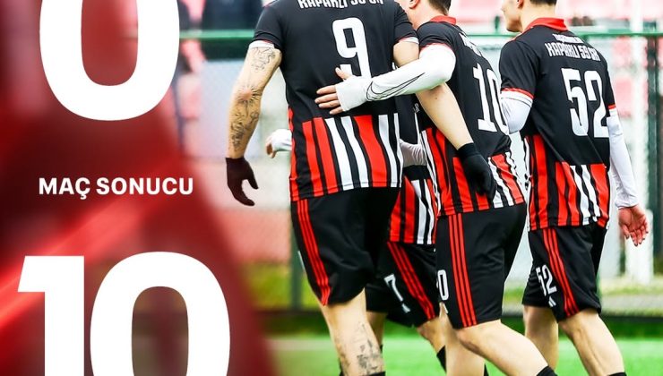 Taşkıranlardan Farklı Galibiyet: 10 Gollü Şov