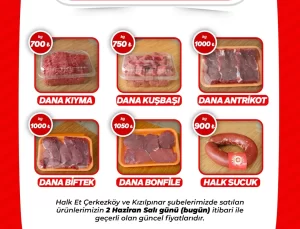 ÇERKEZKÖY BELEDİYESİ HALK ET’TE FİYATLAR GÜNCELLENDİ