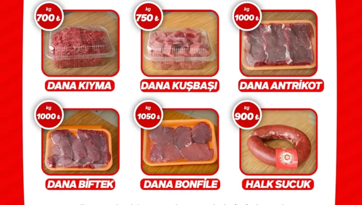 ÇERKEZKÖY BELEDİYESİ HALK ET’TE FİYATLAR GÜNCELLENDİ