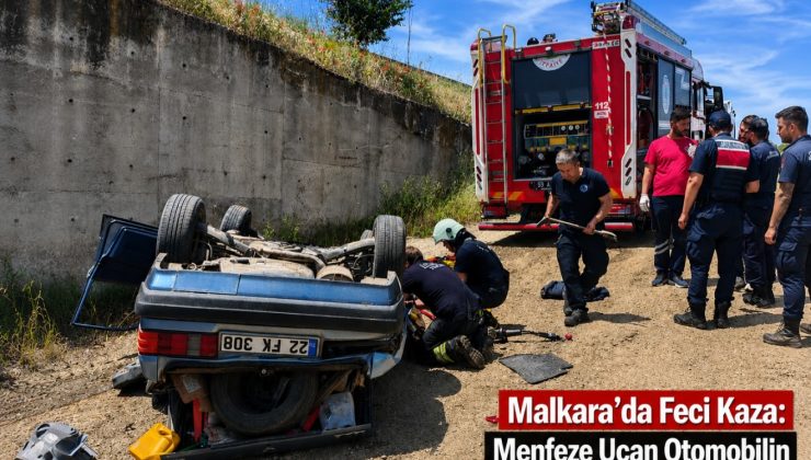 Malkara’da Feci Kaza: Menfeze Uçan Otomobilin Sürücüsü Hayatını Kaybetti