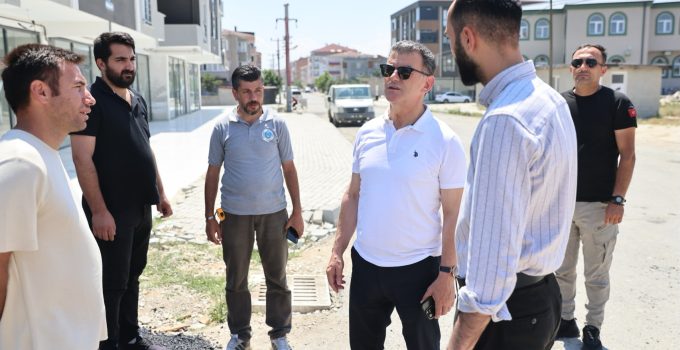 Başkan Mustafa Çetin Devam Eden Çalışmaları Yerinde İnceledi