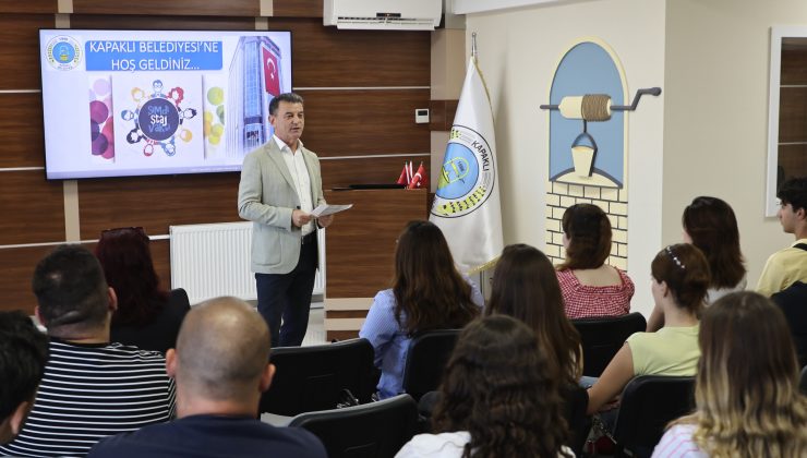 BAŞKAN ÇETİN, BELEDİYEDE STAJ YAPAN GENÇLERLE BULUŞTU